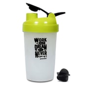 Greenbee Work Dream Never Protein Shaker,  Transparent with Green Cap  500 ml 