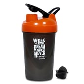 Greenbee Work Dream Never Protein Shaker,  Black with Orange Cap  500 ml 