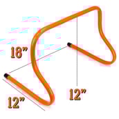 4 - Fitsy Speed Agility Hurdle (AR2419),  Orange  12 Inches 6 Piece 