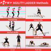 3 - Fitsy Speed Agility Ladder (AR2414),  Yellow and Black  5 Meter 