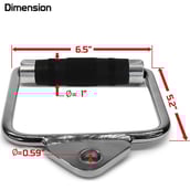 3 - Fitsy Single Rubber D Handle -2PC,  Silver and Black 