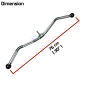 3 - Fitsy Curl Bar - 76cm,  Silver and Black 