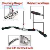 1 - Fitsy Lat Pull Down Bar,  Silver and Black 