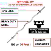 3 - Fitsy Curl Bar - 120cm,  Silver 