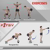 3 - Fitsy Iron Kettelbell, Black 4 kg