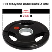 2 - Fitsy Olympic Weight Plates for Gym (Pair), Black 2.5 kg
