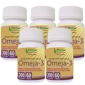 Bhumija Omeja 3 Fatty Acid (300 mg Pack of 5),  60 capsules 