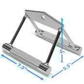 1 - Fitsy V-Shape Press Down Chrome Bar,  Silver 