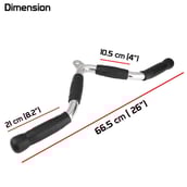 2 - Fitsy V Shape Tricep Bar,  Silver and Black 