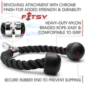 Fitsy 2Pc Cable Attachment - Rubber,  Black 