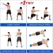 3 - Fitsy 6Pc Cable Attachments - Chrome,  Silver 