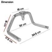 2 - Fitsy Row Bar Chrome, Silver