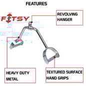 Fitsy U Shape Press Down Chrome Bar,  Silver 