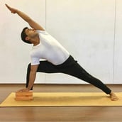 2 - Fitsy Wooden Yoga Block, Brown 2PC 23 x 15 x 7.5 cm