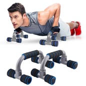 Fitsy No 2512 Push Up Bar,  Black and Blue  Free Size 