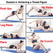 1 - Fitsy Sit Ups Abdominal Exercise,  Blue  Free Size 