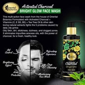 Benefit1 - Oriental Botanics Activated Charcoal Bright Glow Face Wash,  200 ml  Deep Cleansing, Brightening & Refreshing 