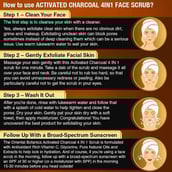 Benefit - Oriental Botanics Activated Charcoal 4 IN 1 Face Scrub,  100 g  Exfoliate, Detoxify, Brighten & Refresh 