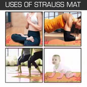 2 - Strauss Floral Yoga Mat,  Orange  6 mm 