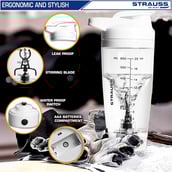 3 - Strauss Automatic Shaker Bottle,  White  600 ml 