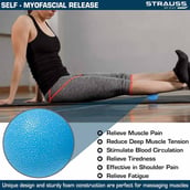 3 - Strauss Yoga Massage Ball,  Blue 