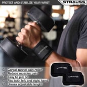 2 - Strauss Wrist Support,  Pair (Black)  Free Size 