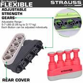 Strauss Adjustable Finger Hand Grip,  Pink 