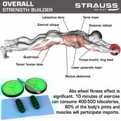 3 - Strauss Double Exercise Wheel,  Green  560 g 