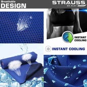 3 - Strauss Cooling Towel, Blue 90 cm