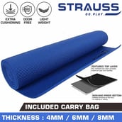 Strauss Yoga Mat,  Blue  8 mm 
