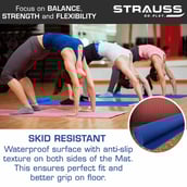 2 - Strauss Yoga Mat,  Blue  8 mm 