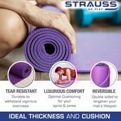 1 - Strauss Yoga Mat,  Purple  8 mm 