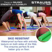 2 - Strauss Yoga Mat, Green 4 mm