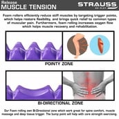 2 - Strauss Grid Foam Roller,  Purple  33cm 