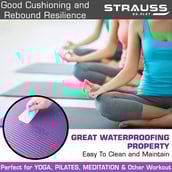 2 - Strauss NBR Yoga Mat,  (Floral) Purple  15 mm 