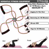 1 - Strauss Yoga Resistance Band, Red and Black Free Size