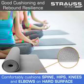 4 - Strauss Yoga Mat,  Grey  8 mm 
