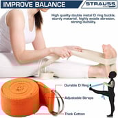 2 - Strauss Yoga Belt,  Orange  6 Feet 