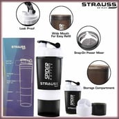 3 - Strauss Spider Shaker Bottle,  White  500 ml 