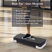 1 - Strauss Aerobic Stepper,  Black and Grey  Free Size 