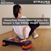 2 - Strauss Aerobic Stepper,  Black and Red  Free Size 