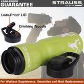1 - Strauss Stainless Steel Water Bottle,  Green  750 ml 