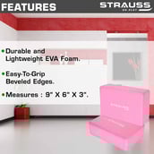 2 - Strauss Yoga Block,  Pink  23x15x7 cm 