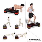 4 - Strauss Aerobic Stepper,  Black and Red  Free Size 
