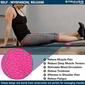 3 - Strauss Yoga Massage Ball,  Pink 