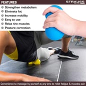 3 - Strauss Dual Yoga Massage Ball,  Pink 