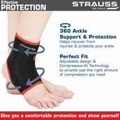 2 - Strauss Ankle Support,  Black  Medium 