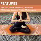 3 - Strauss Meditation Butterfly Yoga Mat,  Orange  5 mm 