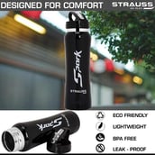 2 - Strauss Spark Stainless Steel Bottle,  Metal Finish Black  750 ml 
