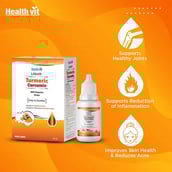Points - Healthvit Turmeric Extract 40mg Curcumin with Piperine Liquid Drops,  30 ml 